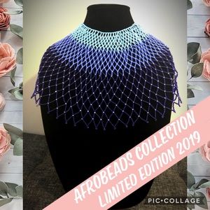 Bubbly Blue Handmade Beaded Necklace